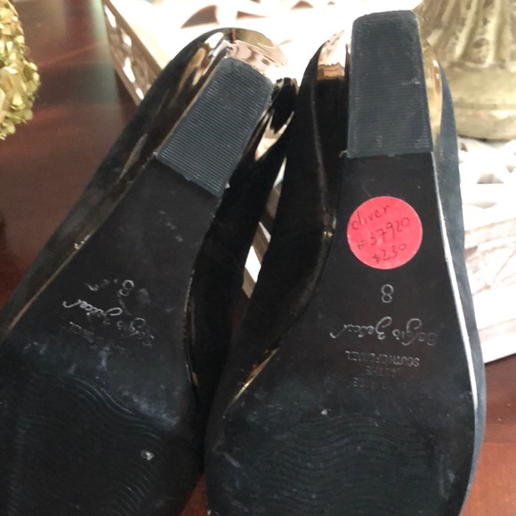 Sergio Zelcer black wedge with gold heel - Picture 5 of 6